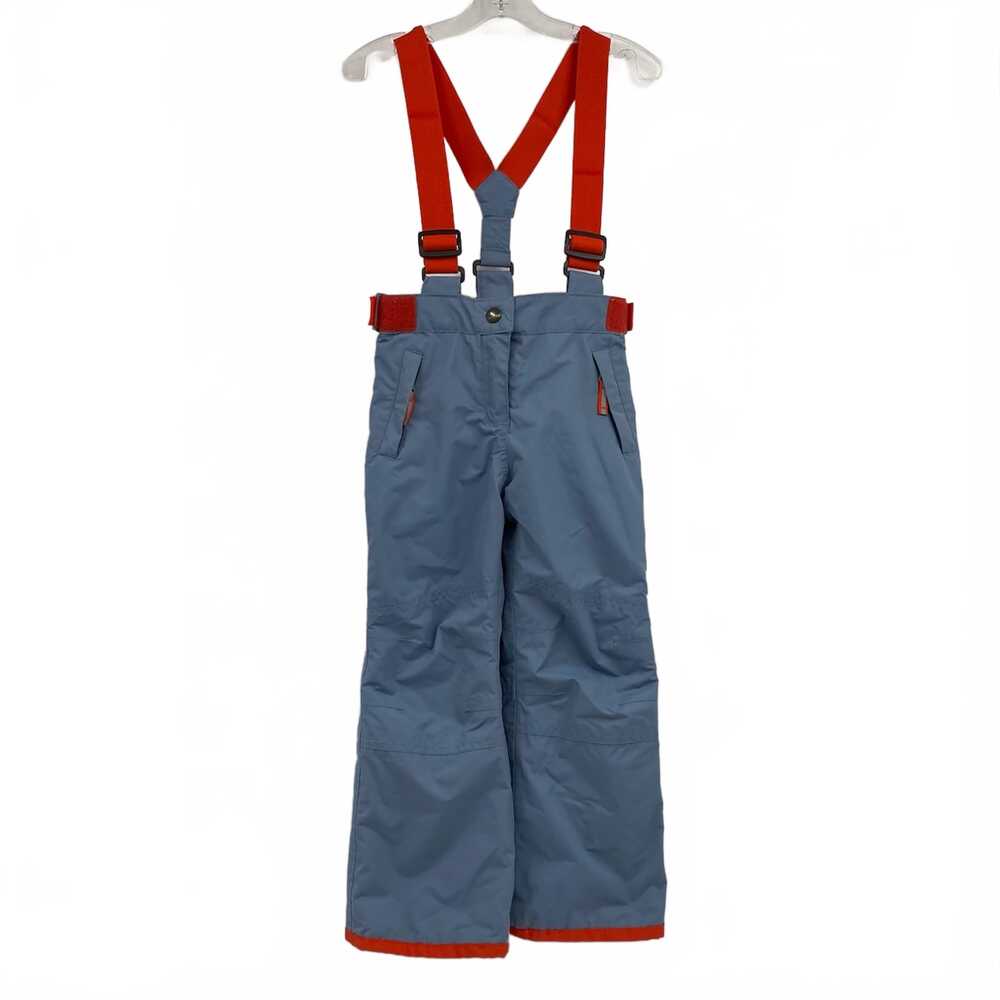 Mini Boden Blue Orange Suspender Snow Pants | Boys 5 Regular